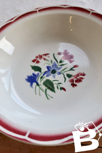 Plat de service creux ancien faïence Sarreguemines Digoin - Modèle José