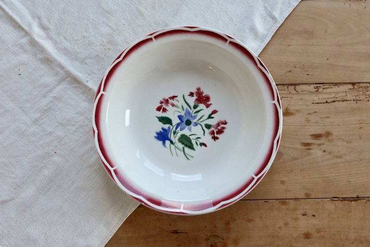 Plat de service creux ancien faïence Sarreguemines Digoin - Modèle José