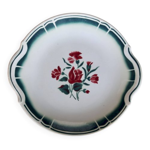 Plat de service rond à oreilles vintage