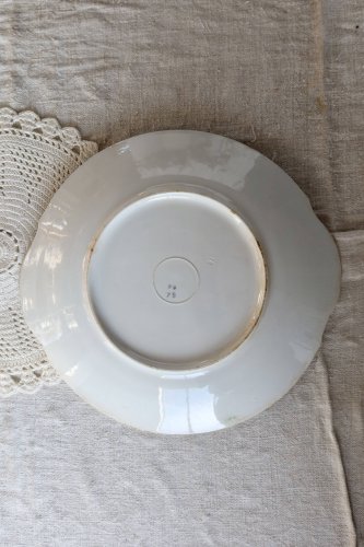 Plat de service rond à oreilles vintage