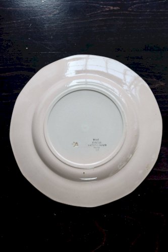 Plat de service rond vintage faïence Digoin Sarreguemines 9181