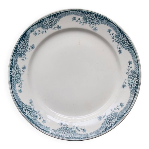 Plat de service rond vintage faïence Saint Amand Nouvelle Usine Céramique d