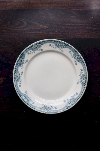 Plat de service rond vintage faïence Saint Amand Nouvelle Usine Céramique d