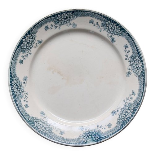 Plat de service rond vintage faïence Saint Amand Nouvelle Usine Céramique