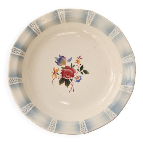 Plat de service rond vintage Sarreguemines - Modèle Claude