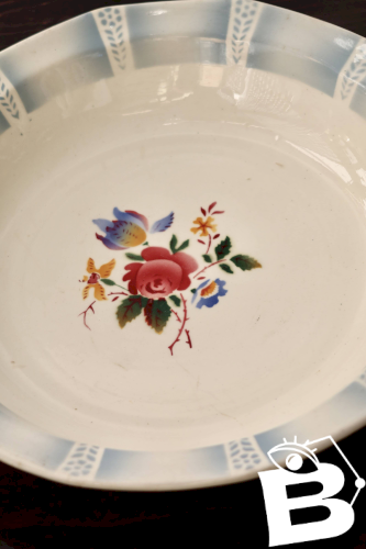 Plat de service rond vintage Sarreguemines - Modèle Claude