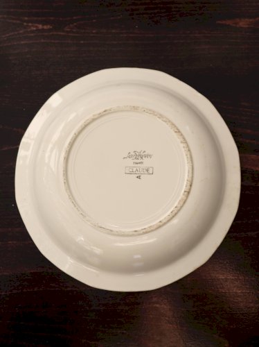 Plat de service rond vintage Sarreguemines - Modèle Claude