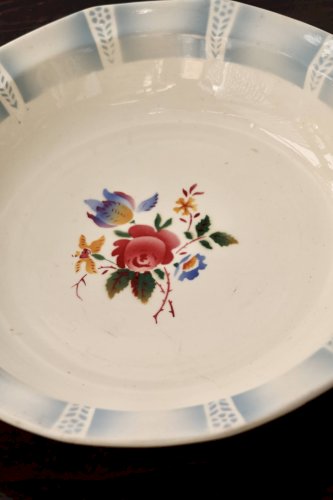 Plat de service rond vintage Sarreguemines - Modèle Claude