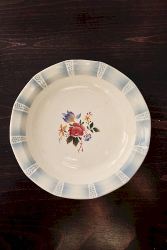 Plat de service rond vintage Sarreguemines - Modèle Claude