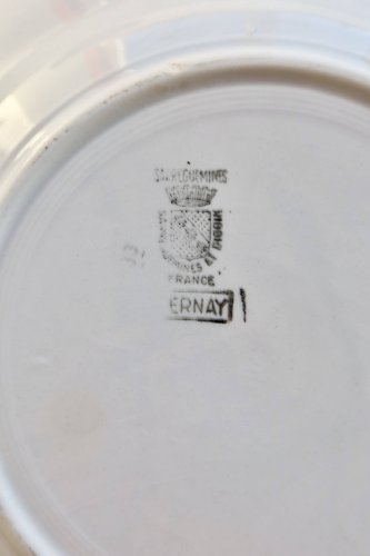 Plat de service vintage Digoin Sarreguemines modèle Épernay