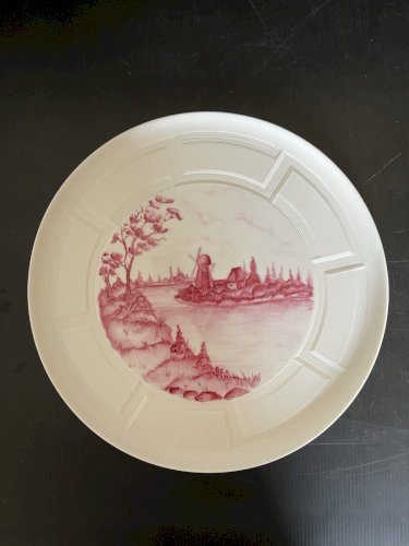 plat décoratif paysage porcelaine Philippe  Deshoulières   Galiléum Limoges