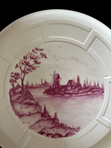 plat décoratif paysage porcelaine Philippe  Deshoulières   Galiléum Limoges