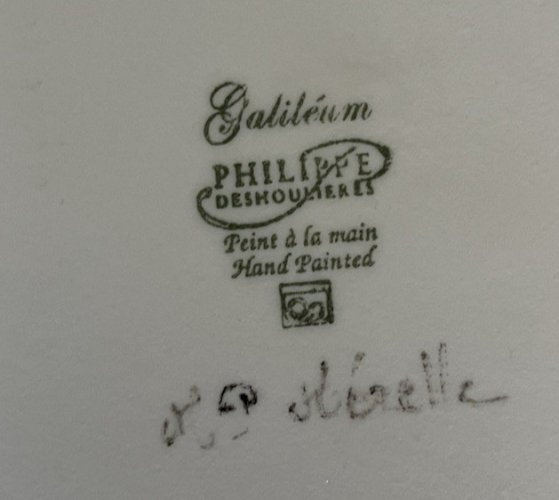plat décoratif paysage porcelaine Philippe  Deshoulières   Galiléum Limoges