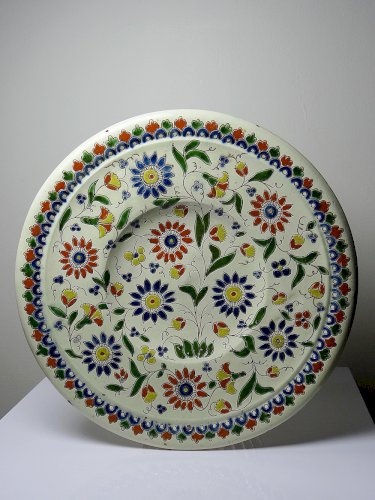 Plat émaux de Thoune signé Schoch-Läderach ancien Suisse artisanal & rare