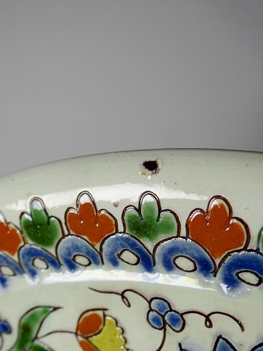 Plat émaux de Thoune signé Schoch-Läderach ancien Suisse artisanal & rare