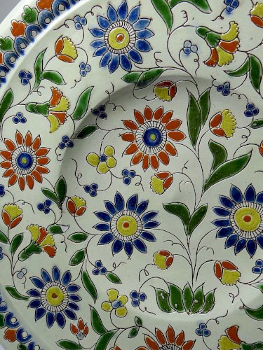 Plat émaux de Thoune signé Schoch-Läderach ancien Suisse artisanal & rare