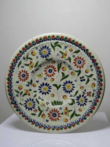 Plat émaux de Thoune signé Schoch-Läderach ancien Suisse artisanal & rare