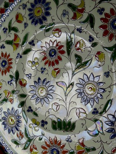 Plat émaux de Thoune signé Schoch-Läderach ancien Suisse artisanal & rare
