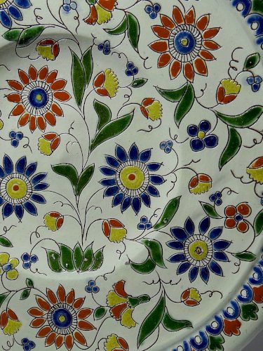 Plat émaux de Thoune signé Schoch-Läderach ancien Suisse artisanal & rare