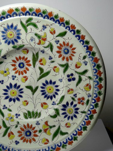 Plat émaux de Thoune signé Schoch-Läderach ancien Suisse artisanal & rare