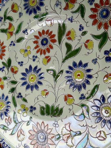 Plat émaux de Thoune signé Schoch-Läderach ancien Suisse artisanal & rare