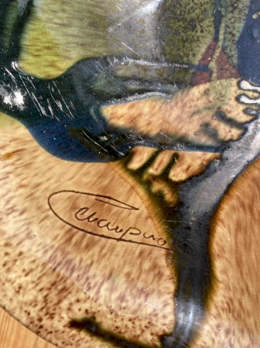 Plat en céramique signé Cerampuo