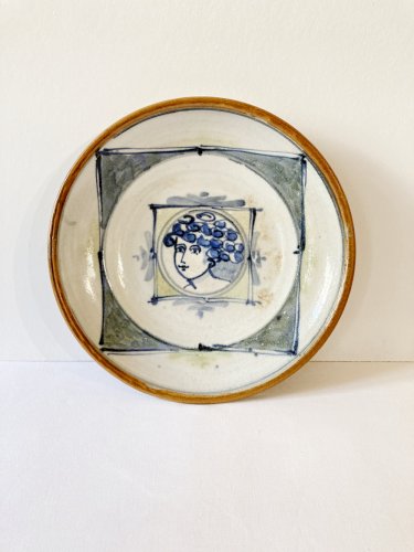 Plat en céramique signé Patrick Lefebvre