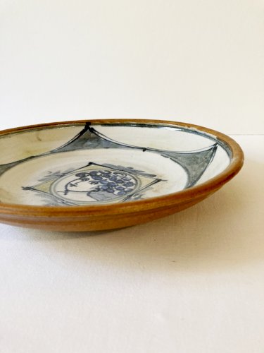 Plat en céramique signé Patrick Lefebvre