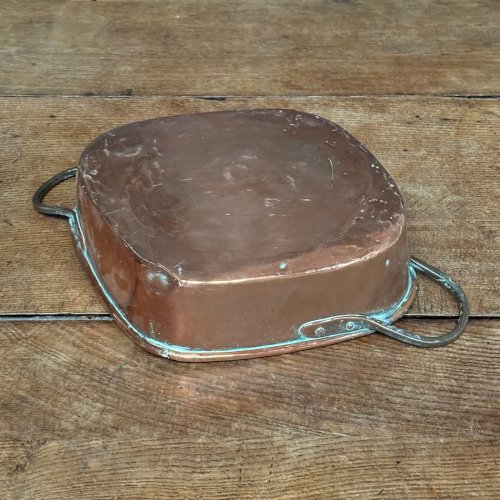 Plat en cuivre français XVIIIe ou XIXe art populaire L9044