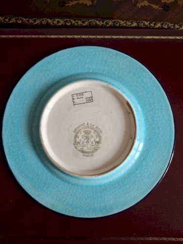 Plat en émaux de Longwy 28,5 cm
