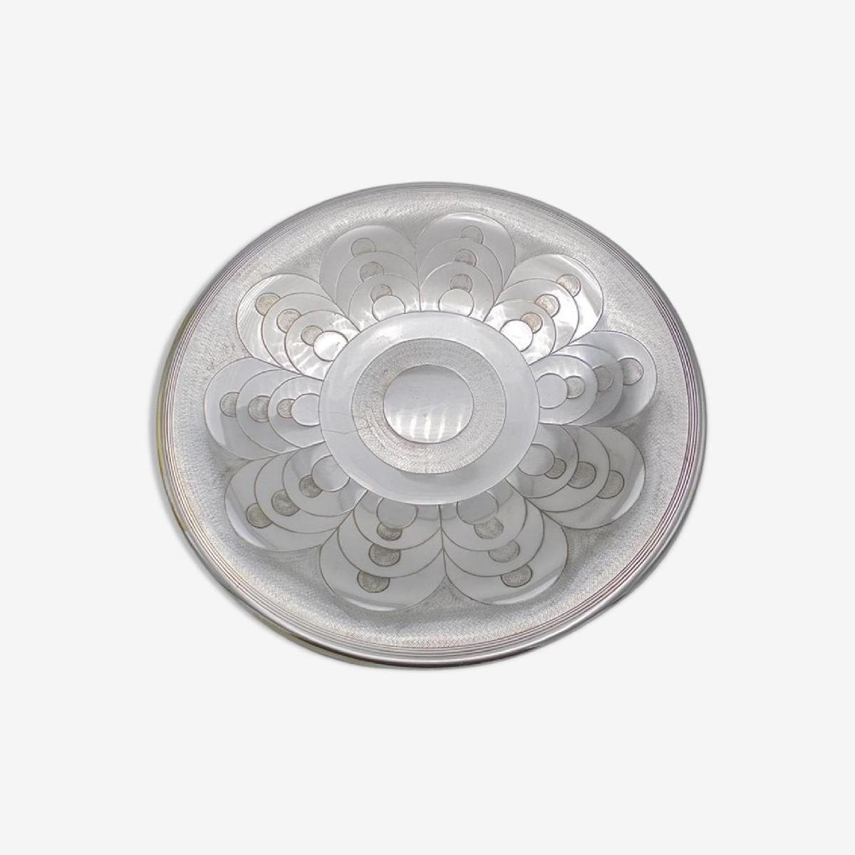 Plat aperitif metal argente - Arts de la table