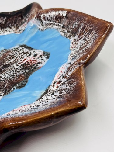 Plat Feuille bleu Vallauris