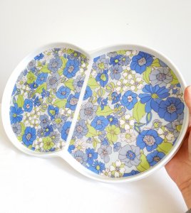 Vintage floral porcelain plate