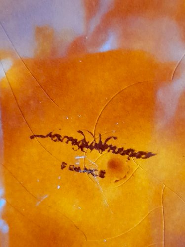 Plat fleuri vintage, Sarreguemines 1970