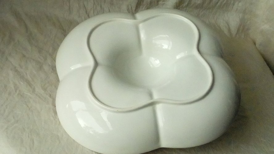 PLAT HORS D'ŒUVRE MENDIANT EN FAIENCE VILLEROY BOCH METTLACH FRANCE-SAAR*