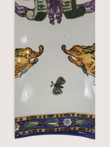 Plat melonnière en faïence de Gien, XIXème