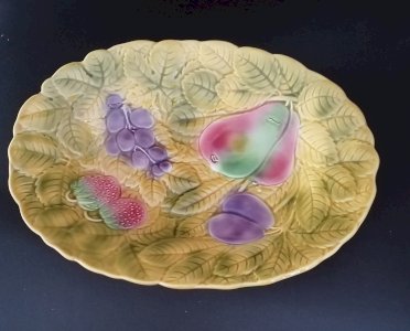 Oval ceramic dish Sarreguemines