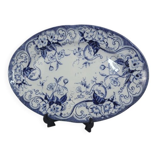 Plat ovale Creil & Montereau Flora