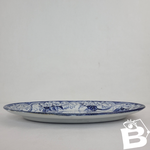 Plat ovale Creil & Montereau Flora
