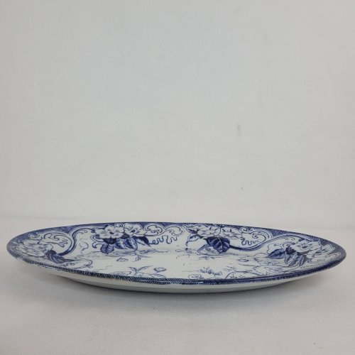 Plat ovale Creil & Montereau Flora