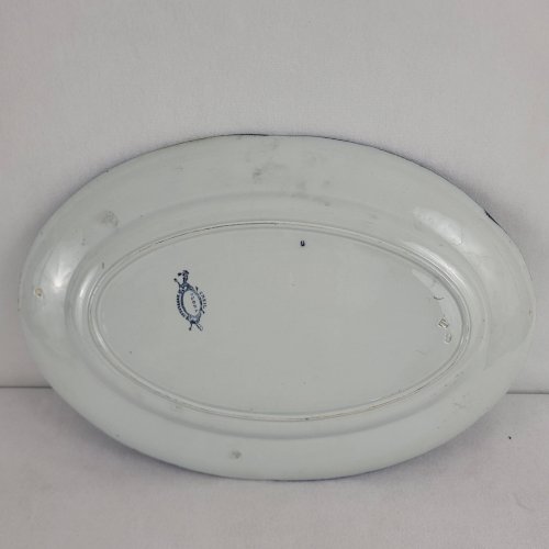 Plat ovale Creil & Montereau Flora