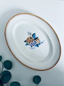 Plat ovale Vintage HBCM Création Primavera - Modèle Touraine