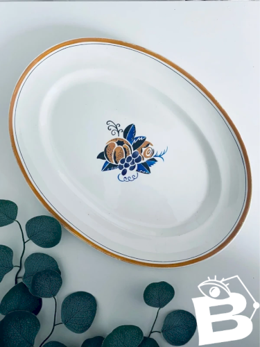 Plat ovale Vintage HBCM Création Primavera - Modèle Touraine