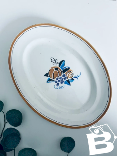 Plat ovale Vintage HBCM Création Primavera - Modèle Touraine