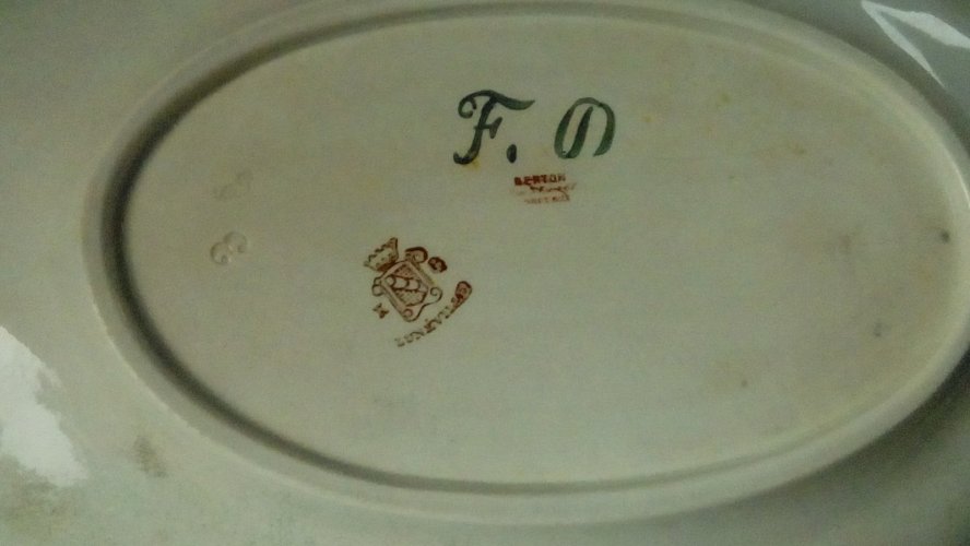 PLAT OVALIE EN FAIENCE DECOR AU CHINOIS LUNÉVILLE *