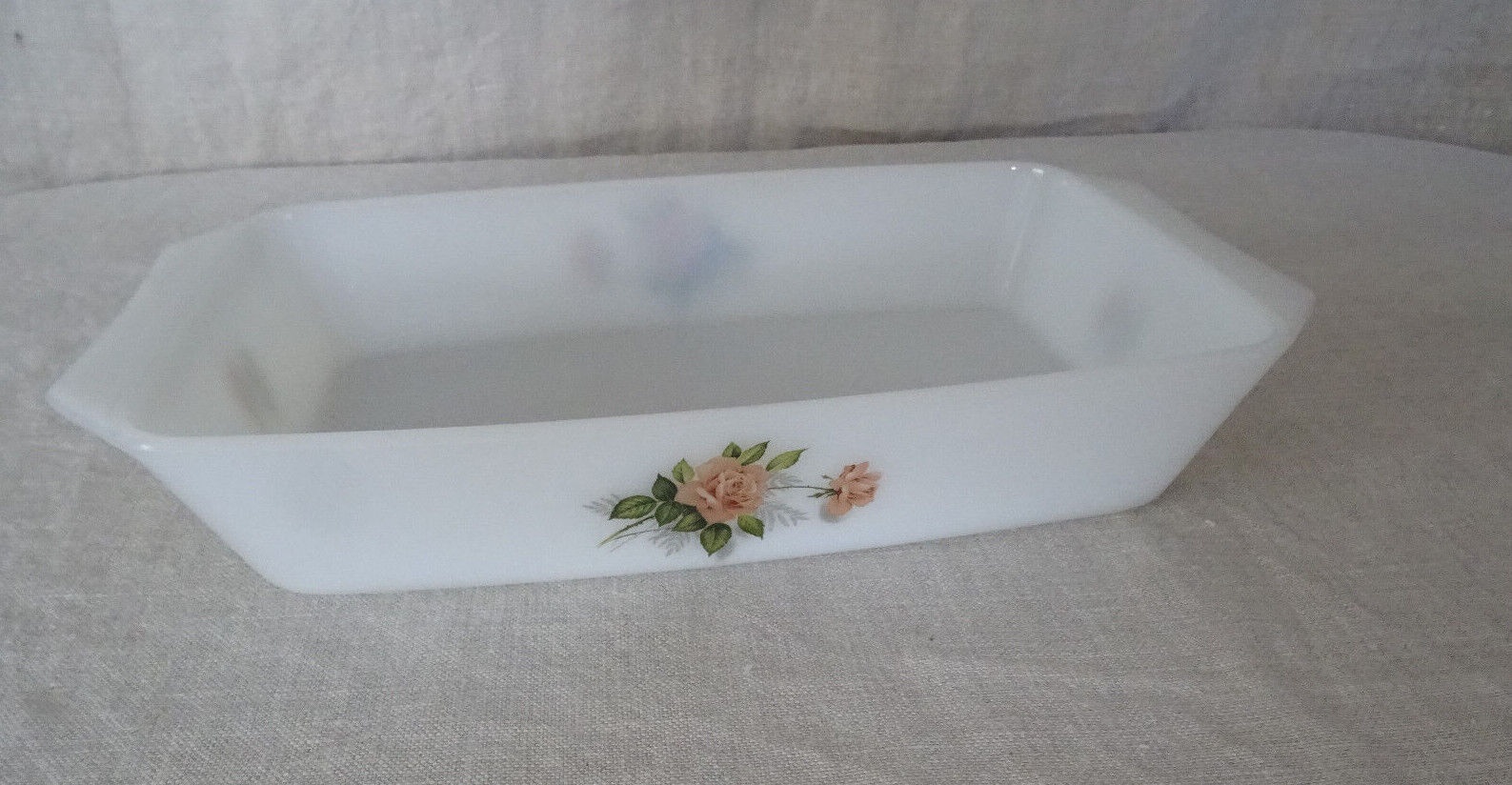 Plat De Cuisson Ancien Arcopal – Décor Fleuri – Années 70