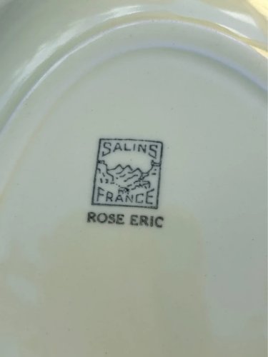 Plat rétro vintage Salins modèle Rose Éric