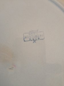 Round plate Creil Montereau around 1880