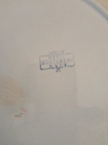 Plat rond creil Montereau vers 1880 