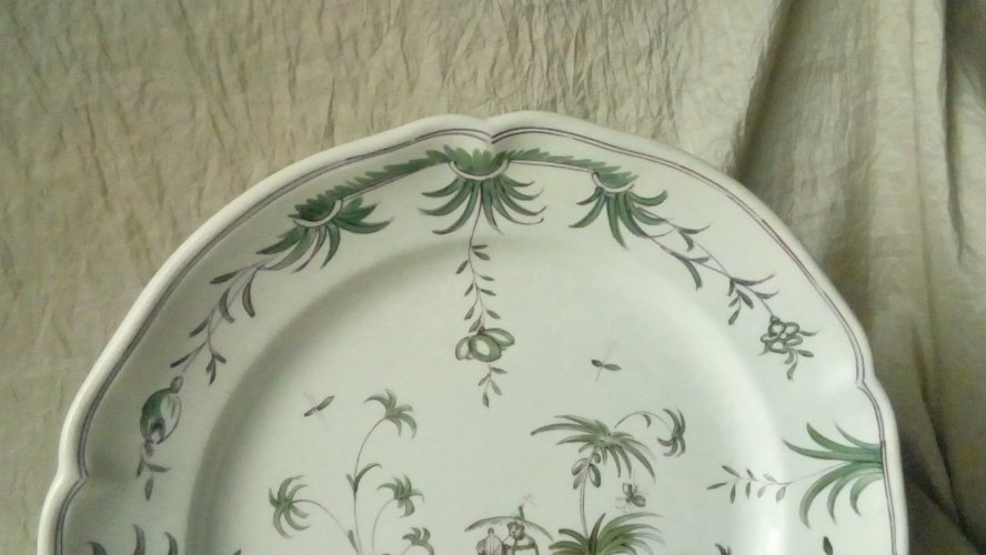PLAT ROND EN FAIENCE DECOR AU CHINOIS LUNÉVILLE *N°2